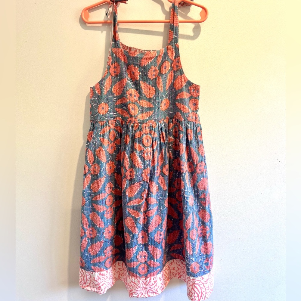 Adorable Girls Floral Sundress by La Fourni Rouge, cotton, size 6